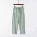 Buddha Stones Spring Summer Solid Men's Drawstring Linen Pants With Pockets
