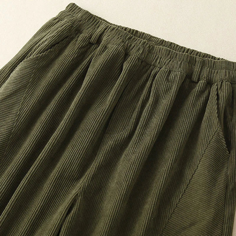 Buddha Stones Commute Vintage Plain Women's Harem Pants With Pockets