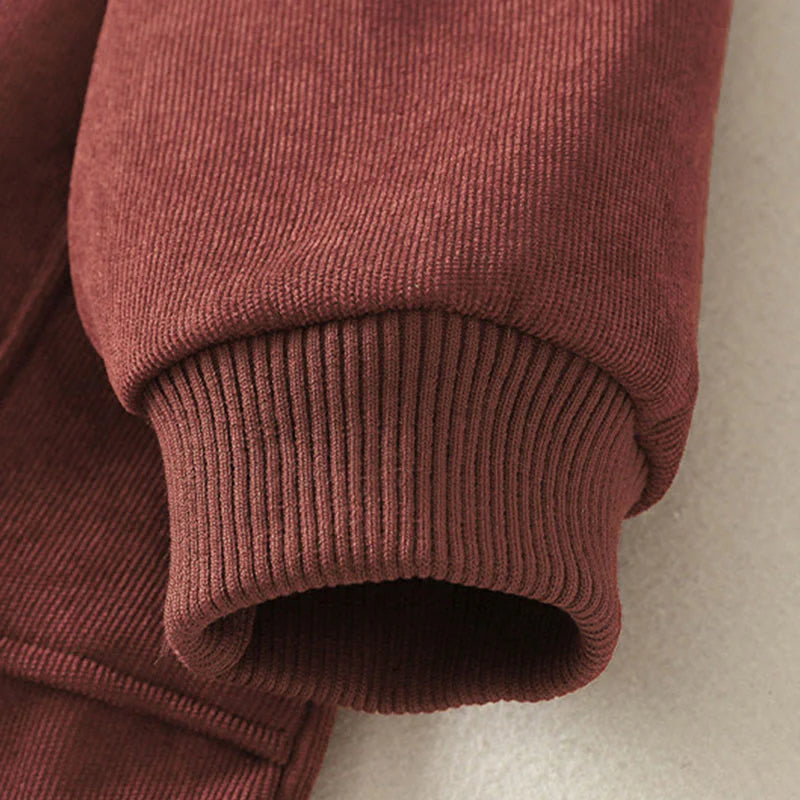 Buddha Stones Winter High Neck Warm Cotton Women's Long Sleeve Midi Dress With Pockets