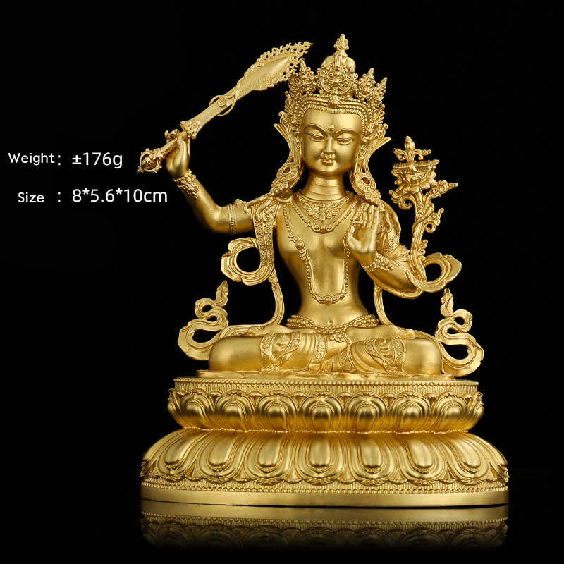 Buddha Stones Shakyamuni Amitabha Medicine Buddha Figurine Serenity Copper Statue Home Decoration