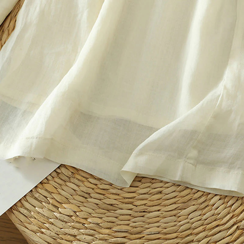 Buddha Stones Casual Plain Lined Ribbon Elastic Women's Polyester Wide Leg Pants With Pockets