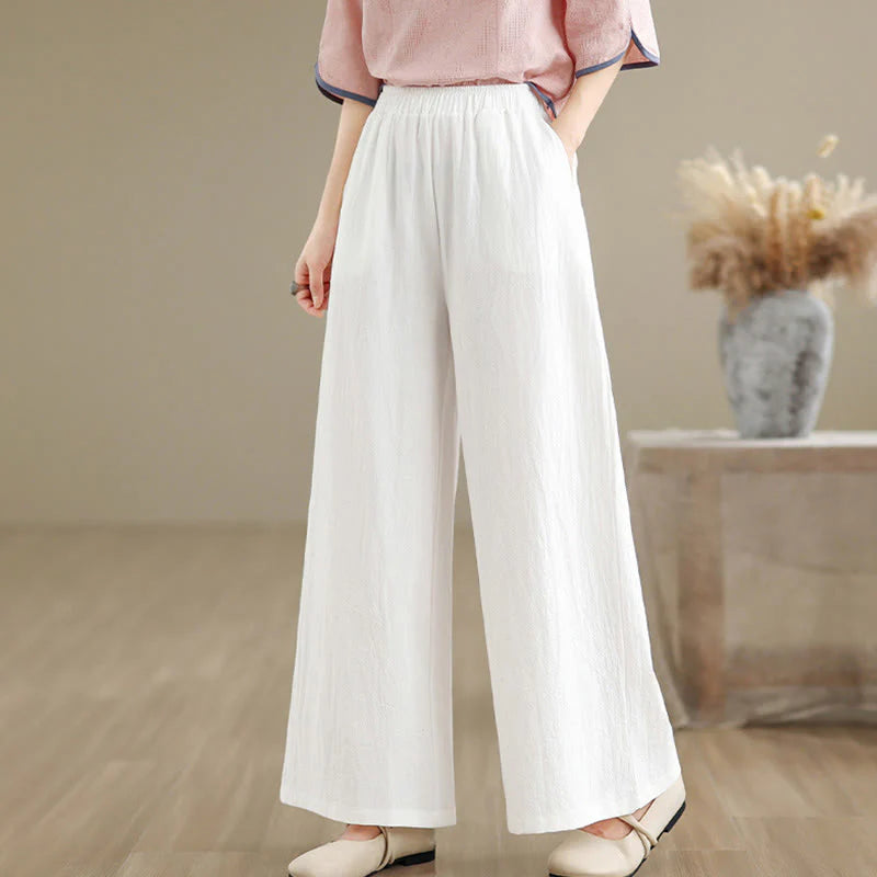 Buddha Stones Frog-Button Long Sleeve Cotton Jacquard Women's Shirt Pants With Pockets