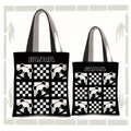Buddha Stones Handmade Large Capacity Canvas Cute Panda Commuter Shopping Shoulder Bag