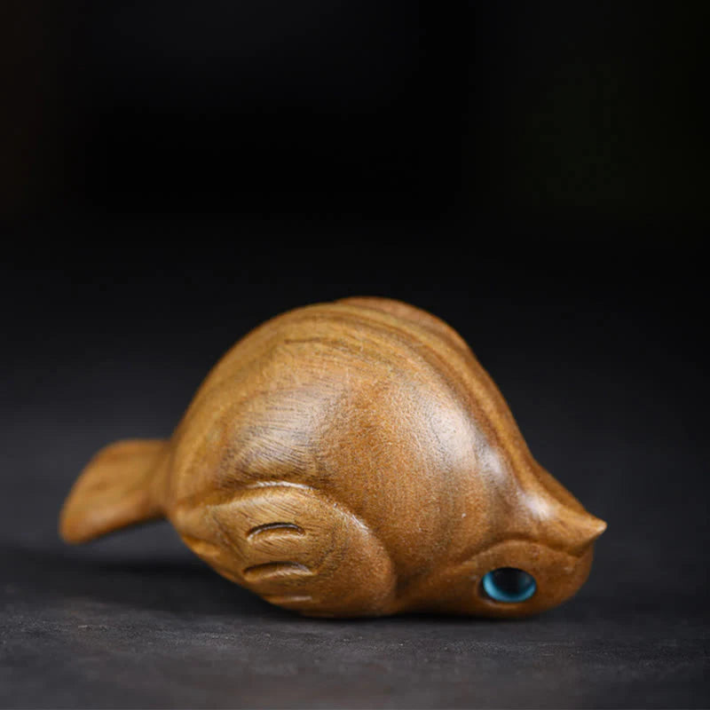 Buddha Stones Mini Magpie Bird Carved Positive Desk Decoration