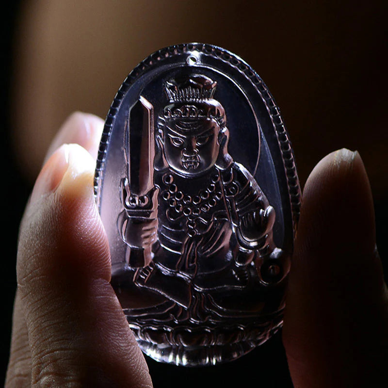 Buddha Stones Chinese Zodiac Obsidian Protection Necklace