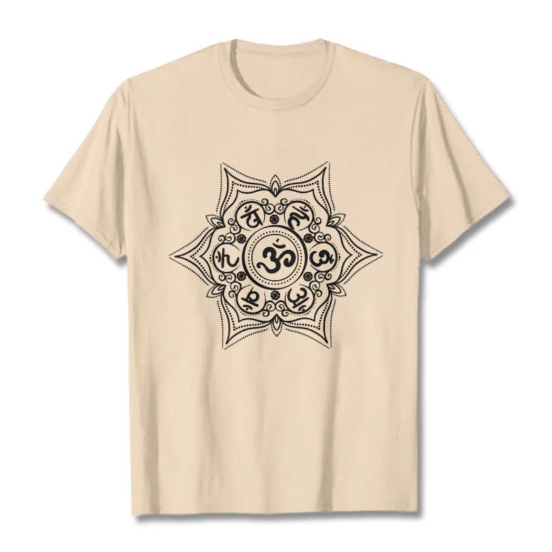 Buddha Stones Mandala Om Mani Padme Hum Tee T-shirt