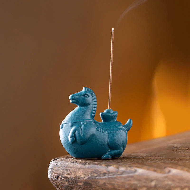 Buddha Stones Year Of The Horse 2026 New Year Ingot Luck Incense Burner