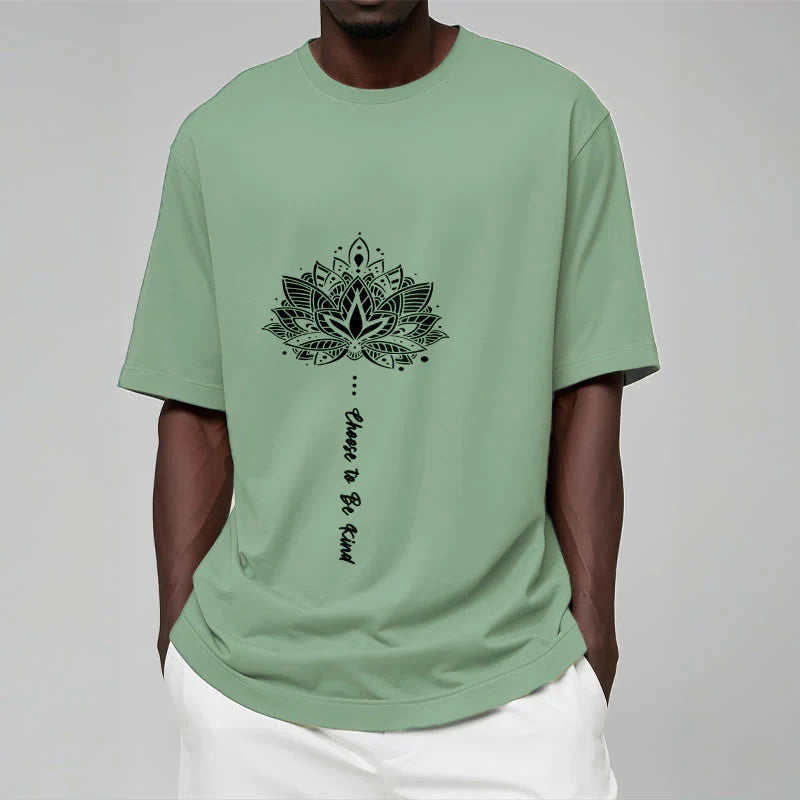 Buddha Stones Choose To Be Kind Geometric Flower Tee T-shirt