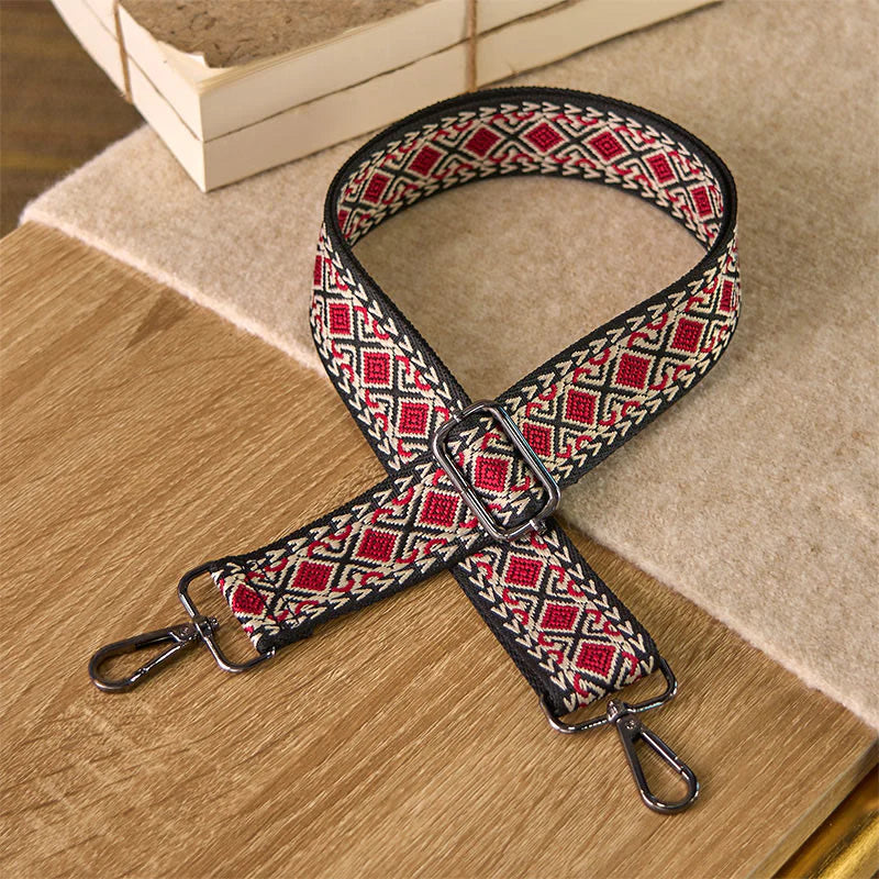 Buddha Stones Boho Diamond Rhombus Stripe Geometric Adjustable Handbags Crossbody Shoulder Bag Straps Replacement