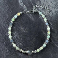 Buddha Stones Natural Stone Amazonite Amethyst Lazurite Rose Quartz Heart Positive Balance Bracelet