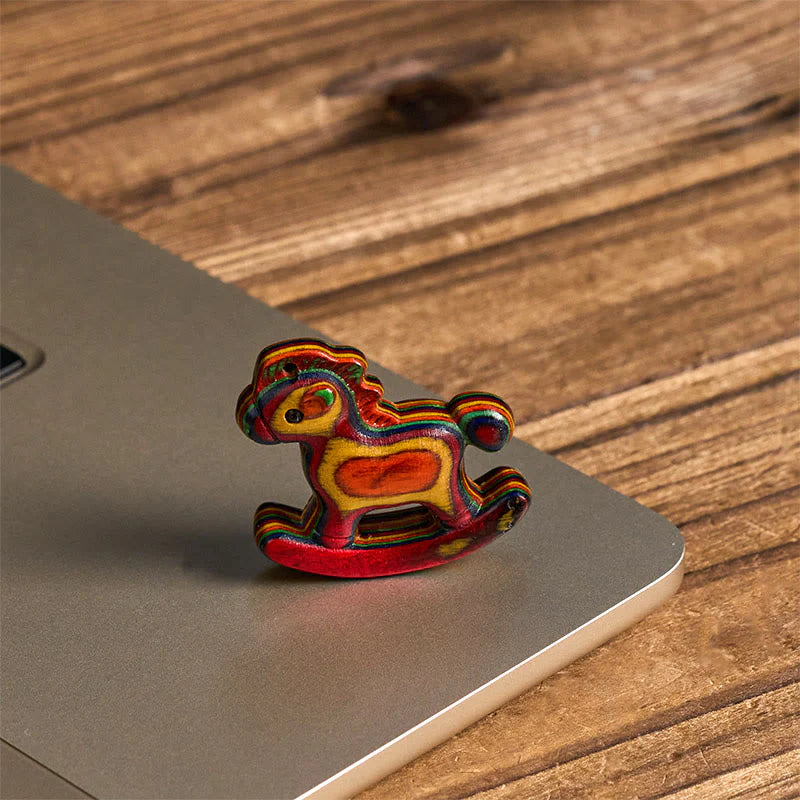 Buddha Stones Year of the Horse Copper Coin Rainbow Eucalyptus Creativity Desk Decoration