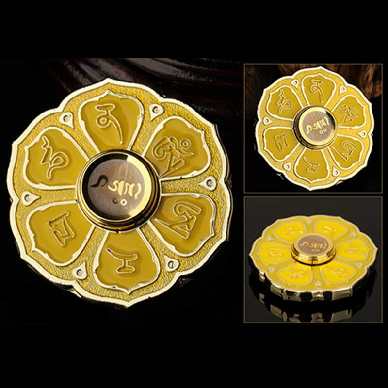 Buddha Stones Six True Words Fidget Spinner Blessing Finger Hand Spinner Decoration (Extra 30% Off | USE CODE: FS30)