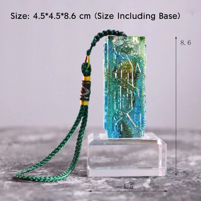 Buddha Stones Feng Shui Handmade Liuli Crystal Art Piece Home Office Decoration