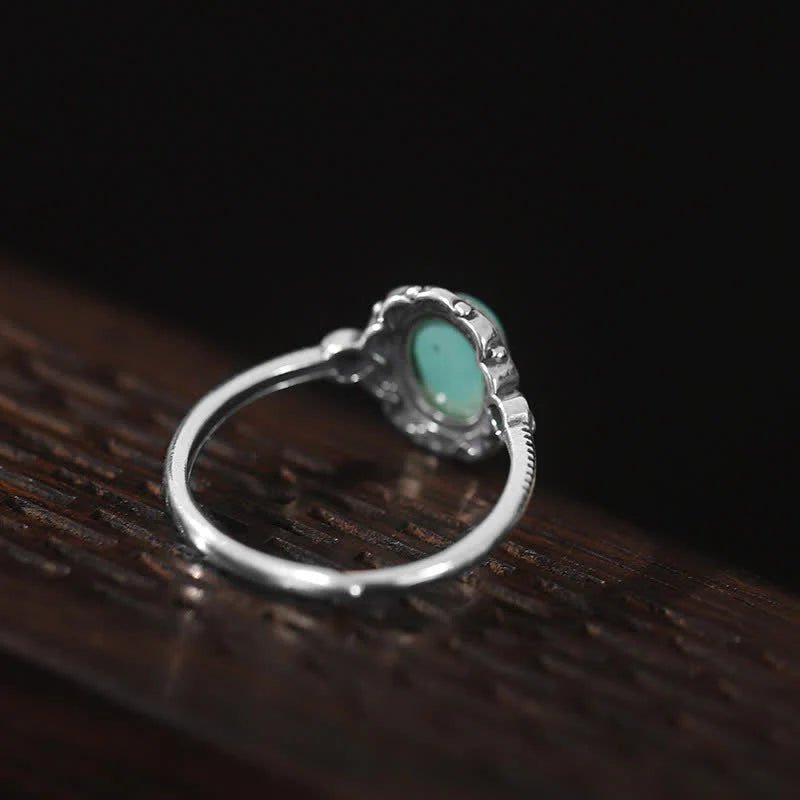 925 Sterling Silver Tibetan Turquoise Red Agate Protection Ring (Extra 30% Off | USE CODE: FS30)