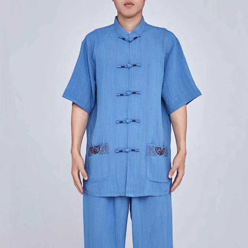 Buddha Stones Meditation Zen Prayer Spiritual Tai Chi Qigong Practice Unisex Embroidery Clothing Set (Extra 30% Off | USE CODE: FS30)