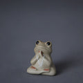 Buddha Stones Meditating Ceramic Small Frog Statue Decoration