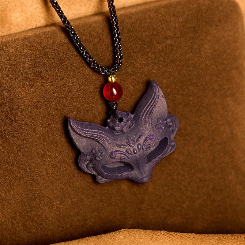 Buddha Stones Fox Mask Butterfly Taotie Peace Buckle Fortune Necklace Pendant
