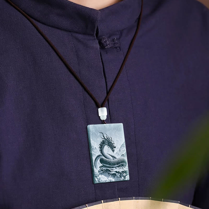 Buddha Stones Year Of The Horse Chinese Zodiac Engraving Jade Abundance Necklace Pendants