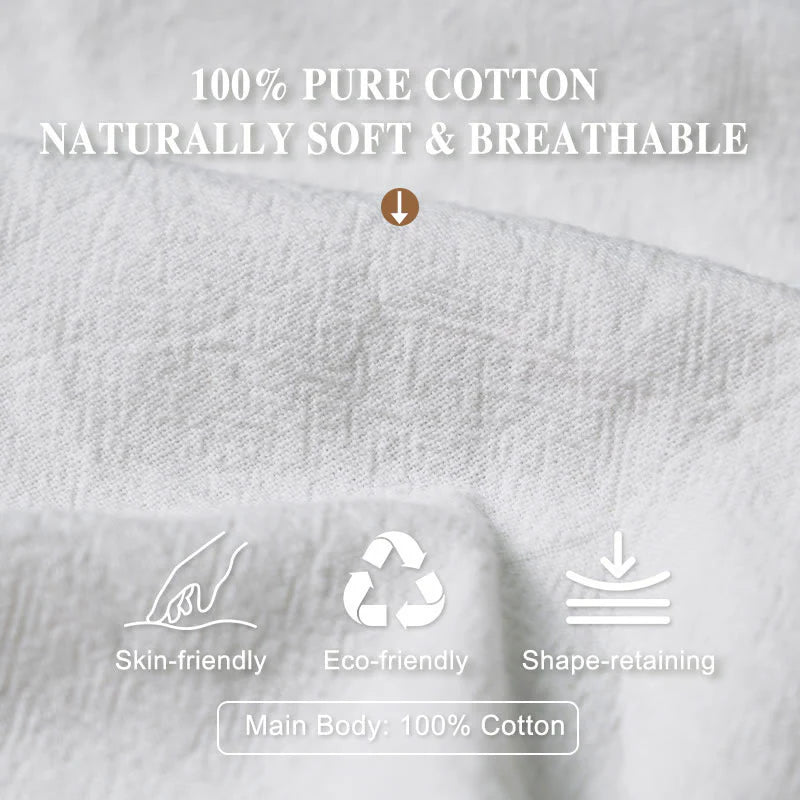 Buddha Stones Pure Cotton White Flowers Grass Women's Elastic Waist Harem Pants