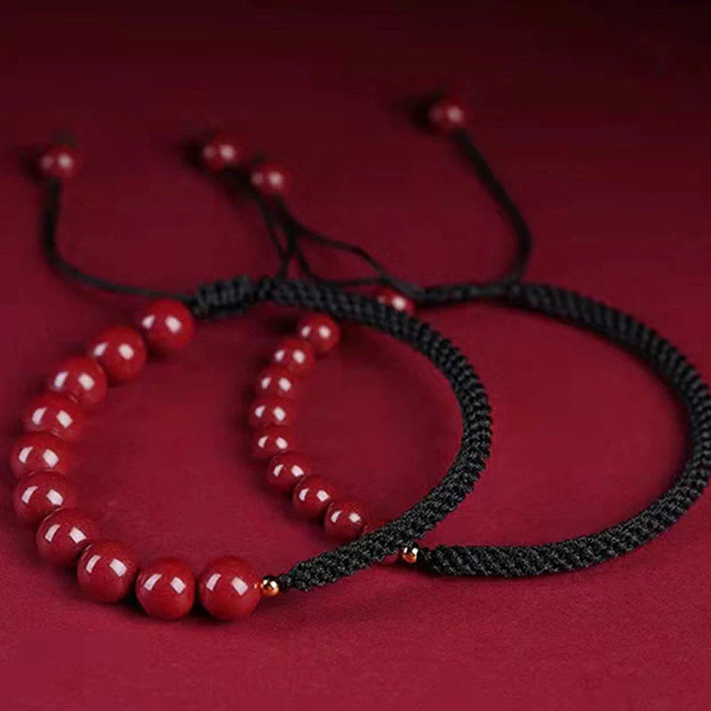 Buddha Stones Natural Cinnabar King Kong Knot Blessing String Bracelet (Extra 35% Off | USE CODE: FS35)