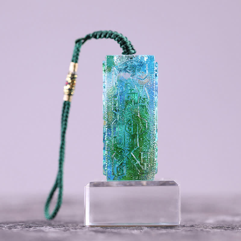 Buddha Stones Feng Shui Handmade Liuli Crystal Art Piece Home Office Decoration