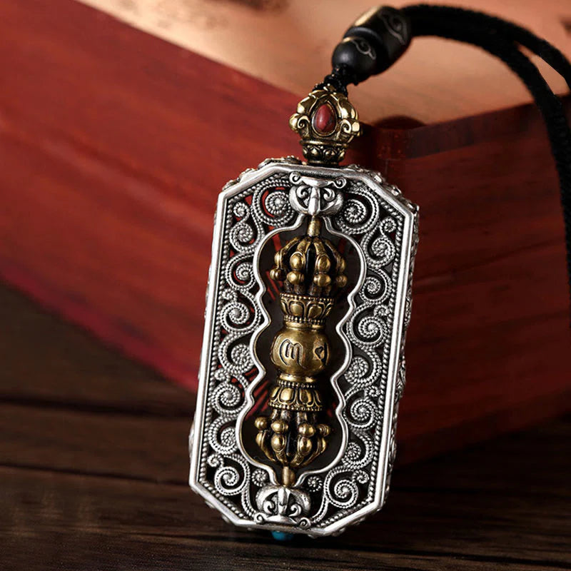 FREE Today: Tibetan Om Mani Padme Hum Dorje Spiritual Power Necklace Pendant