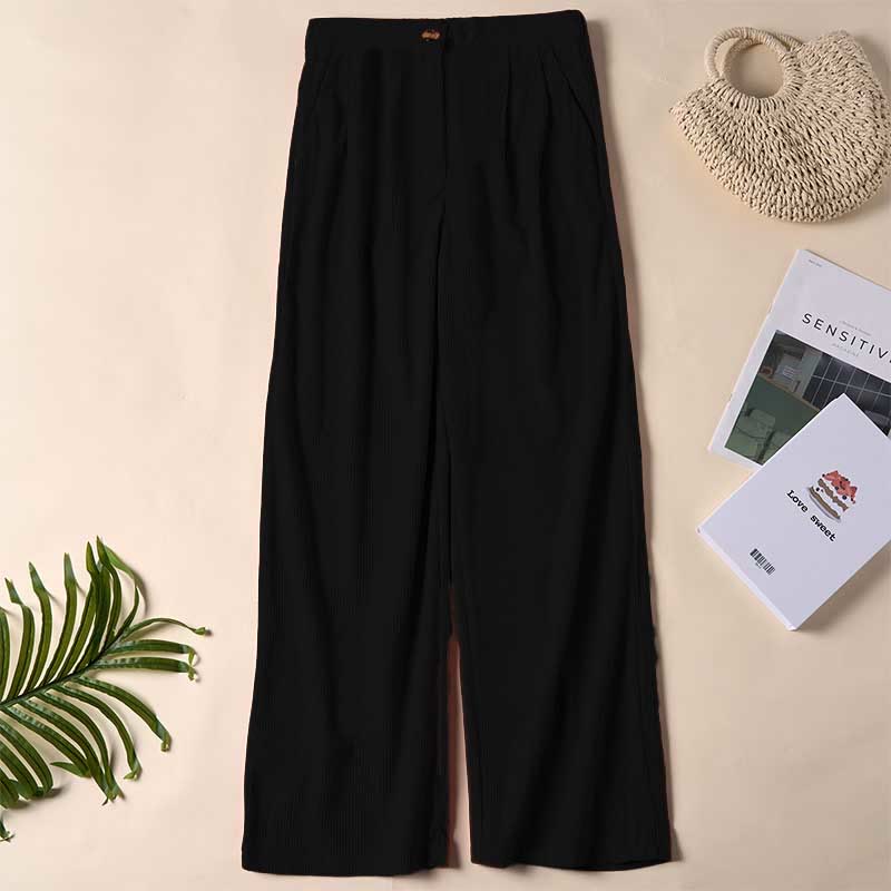 Buddha Stones Casual Corduroy Straight-leg Women's Pants With Pockets