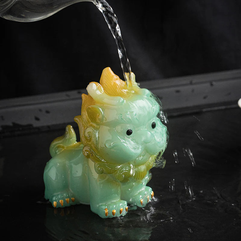 Buddha Stones Color Changing Small PiXiu Resin Tea Pet Wealth Home Figurine Decoration