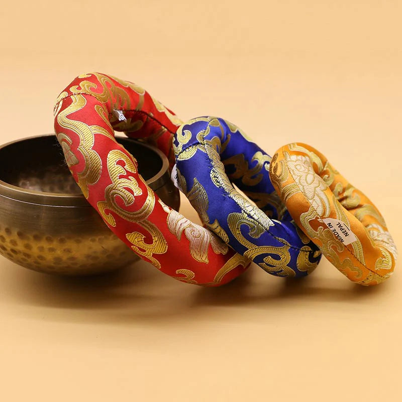 Buddha Stones Tibetan Singing Bowl Handcraft Cushion Decoration