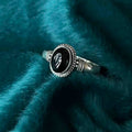 Buddha Stones 925 Sterling Silver Handmade Black Onyx Fortune Adjustable Ring