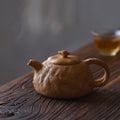 Buddha Stones Handmade Vintage Tree Texture Purple Clay Kung Fu Teapot 220ml
