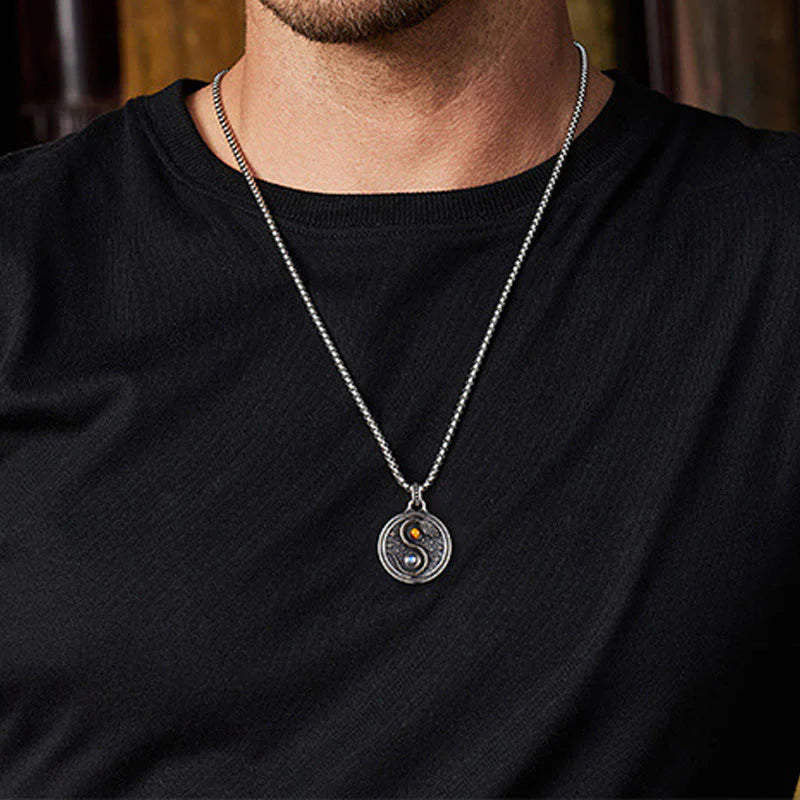 FREE Today: Harmony and Wealth Snake Yin Yang Symbol Copper Necklace Pendant