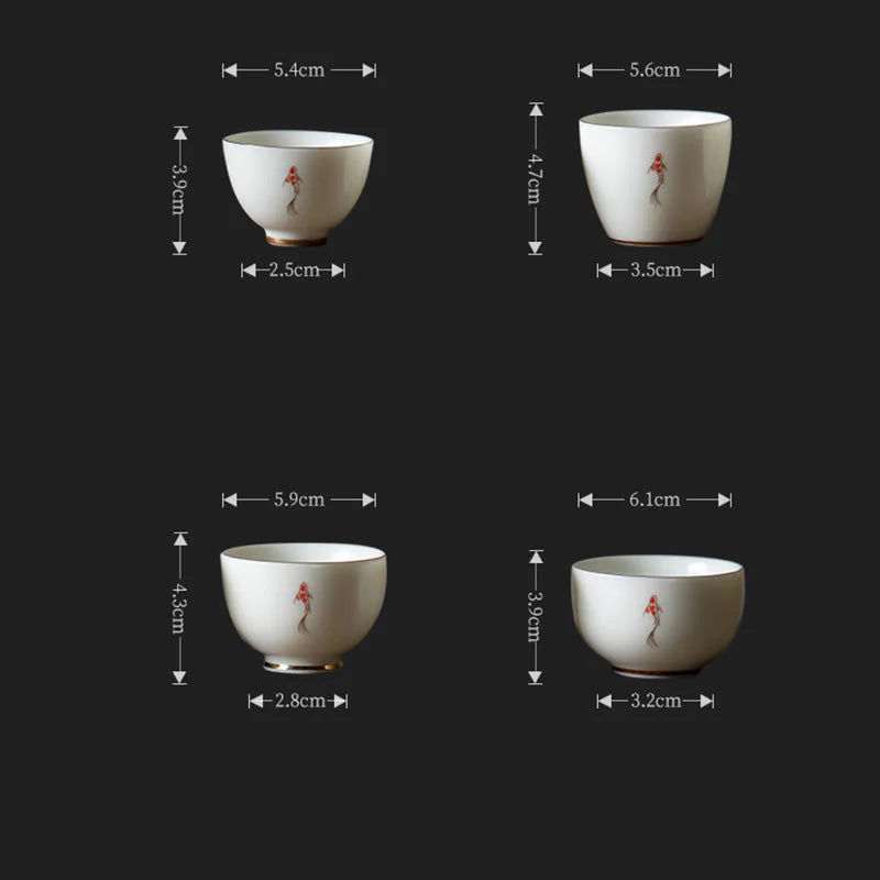 Buddha Stones Koi Fish Teacup Kung Fu Tea Cup