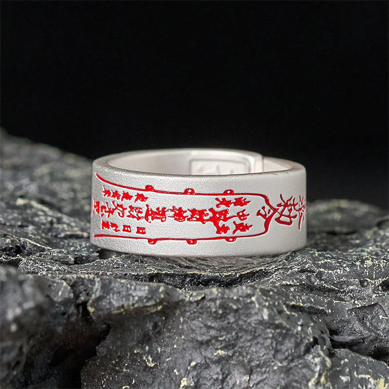Buddha Stones Copper Word Adjustable Balance Ring