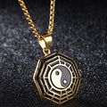 Buddha Stones Titanium Steel Bagua Yin Yang Pattern Balance Necklace Pendant