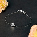 Buddha Stones 925 Sterling Silver Mini Cat Blessing Chain Bracelet