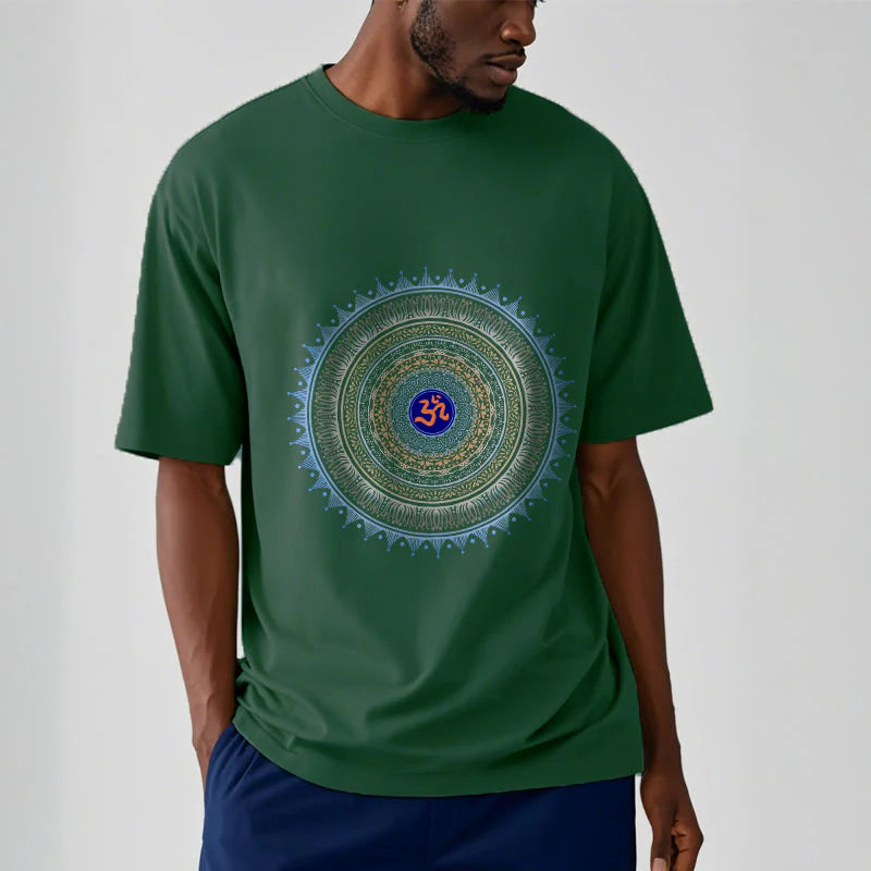Buddha Stones Mandala Flower OM Pattern Tee T-shirt