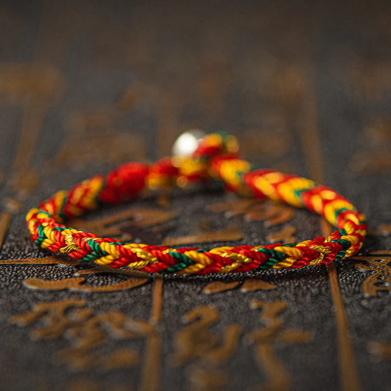 Buddha Stones May you be good fortune and success Lucky Multicolored Bracelet
