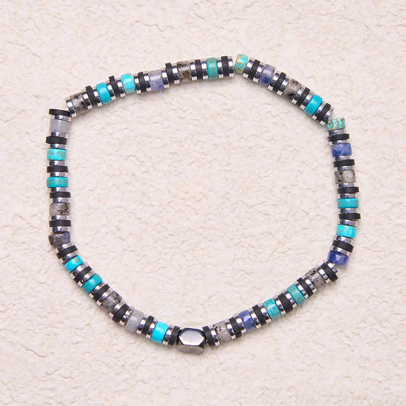 Buddha Stones Various Stones Hematite Turquoise Emperor Stone Powerful Support Bracelet