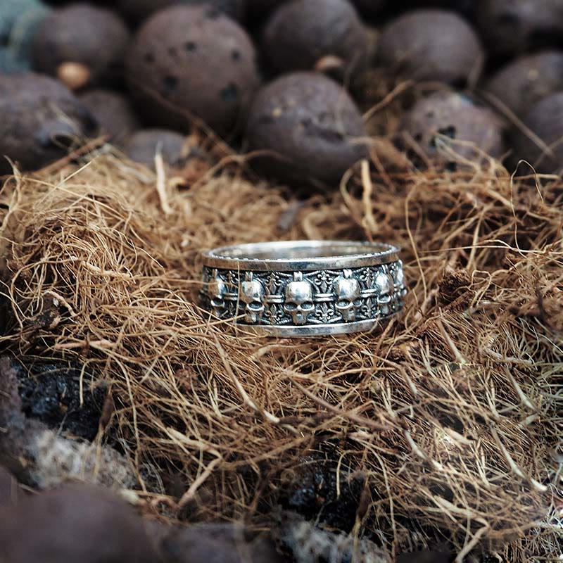 Buddha Stones The Lord Of The Corpse Forest Copper Skull New Beginning Ring