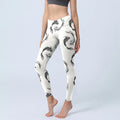 Buddha Stones YinYang Koi Fish Pattern Print Gym Leggings Women's Yoga Pants