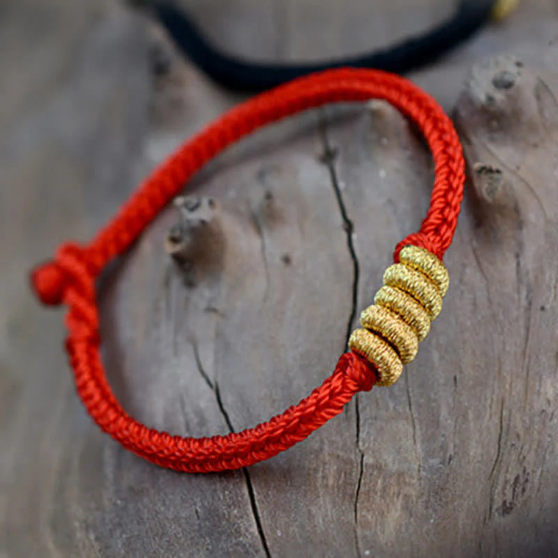 Buddha Stones Handmade Simple Design Chinese Knotting Luck Strength Braid String Bracelet (Extra 35% Off | USE CODE: FS35)