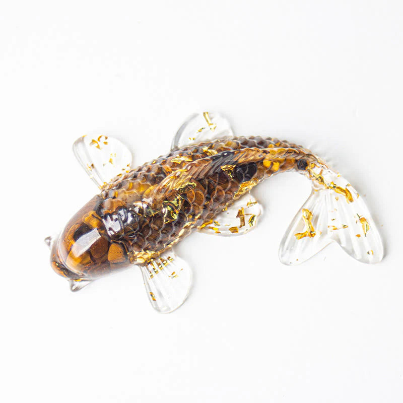 FREE Today: Prosperity and Luck Koi Fish Crystal Chip Resin Decoration