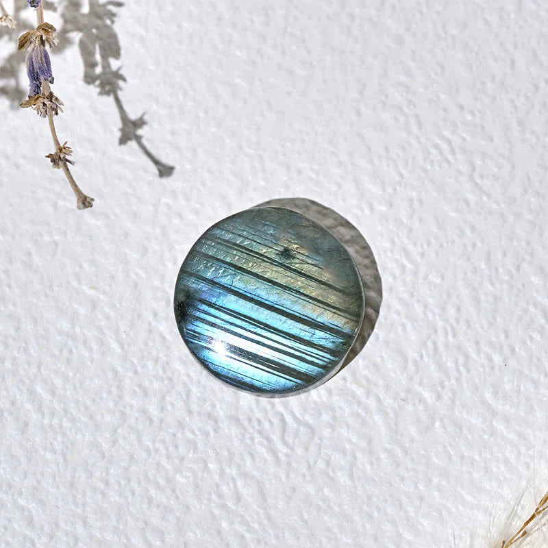 Buddha Stones Natural Round Labradorite Healing Figurine Decoration