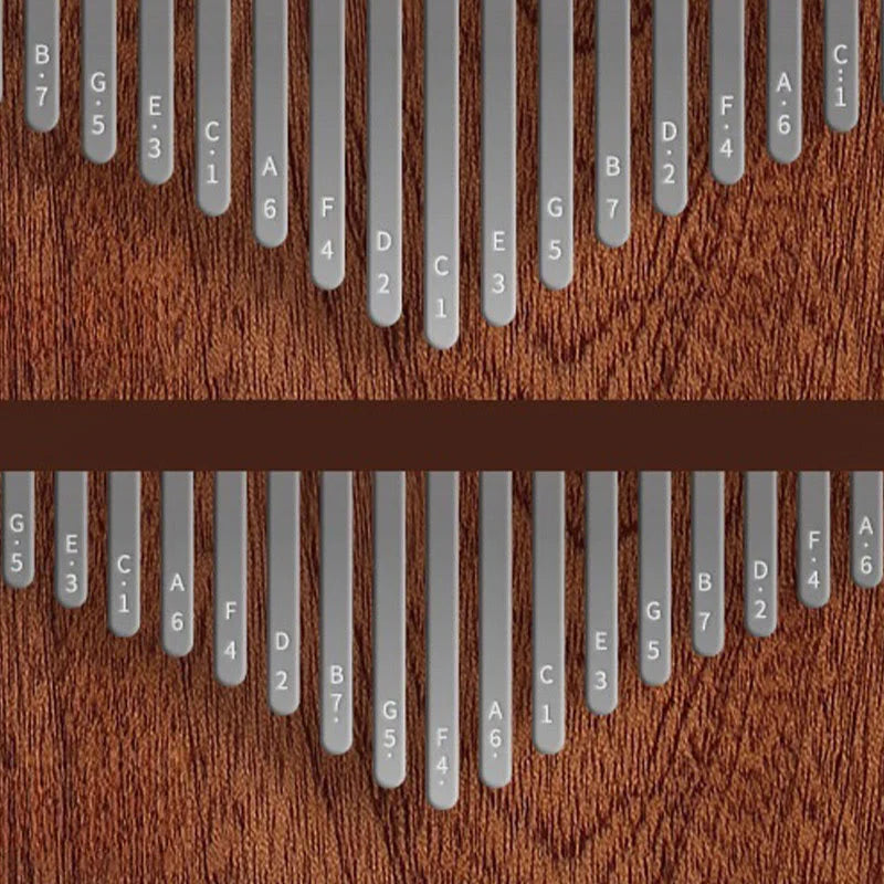 Buddha Stones 21 Keys Kalimba Thumb Piano Yellow Sandalwood Retro Portable Finger Piano