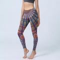 Buddha Stones Exquisite Flower Paisley Pattern Gym Leggings Women's Yoga Pants