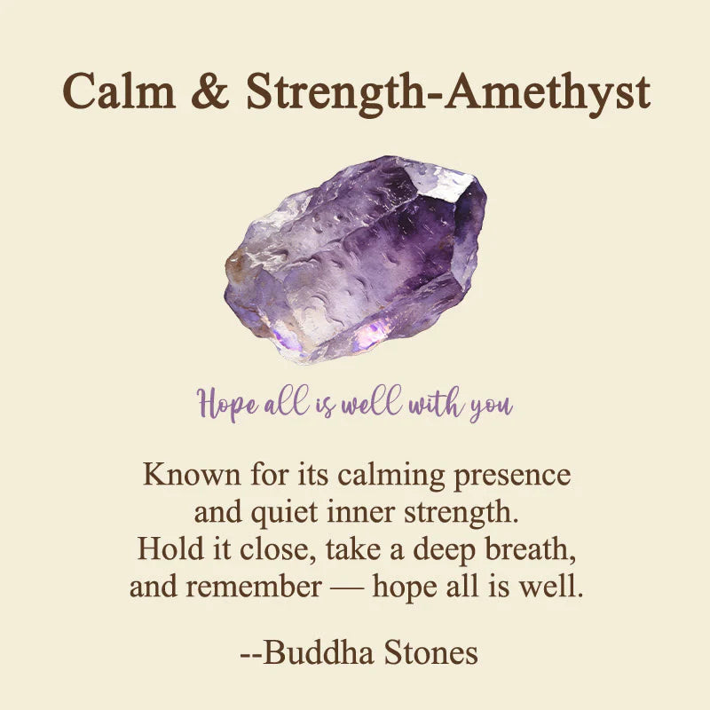 Buddha Stones Hope All Is Well With You Natural Amethyst Palm Stone Growth Crystal Decor