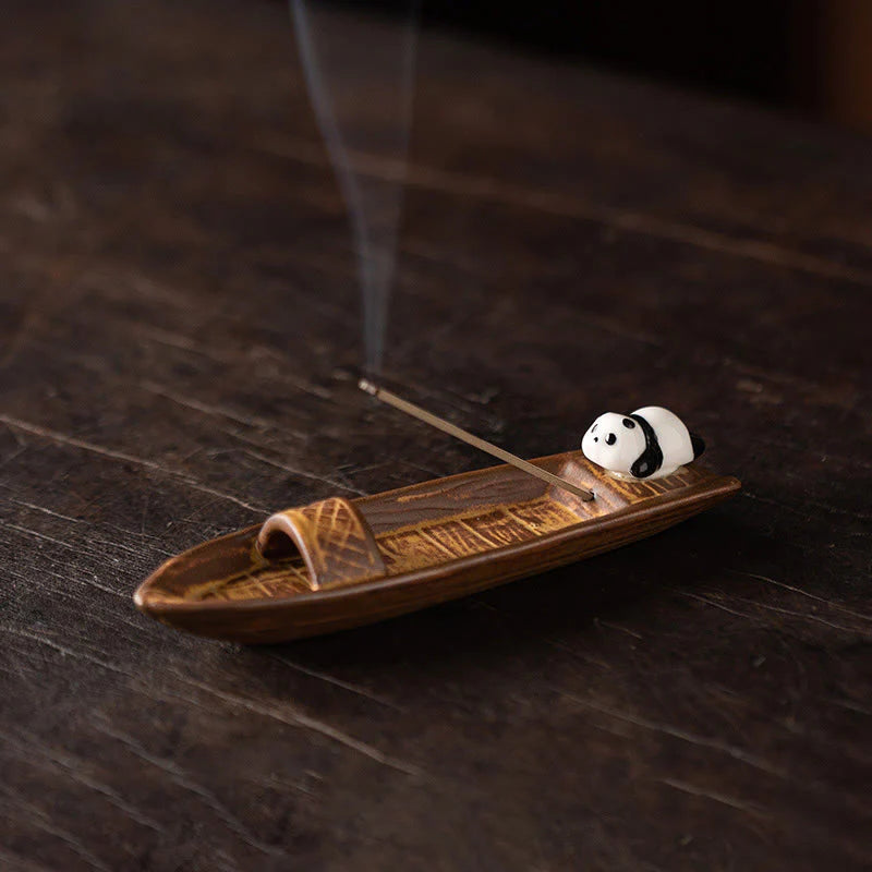 Buddha Stones Panda Home Decoration Incense Burner