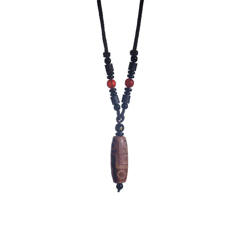 Buddha Stones Tibetan Nine-Eye Dzi Bead Wealth Necklaces & Pendants (Extra 35% Off | USE CODE: FS35)