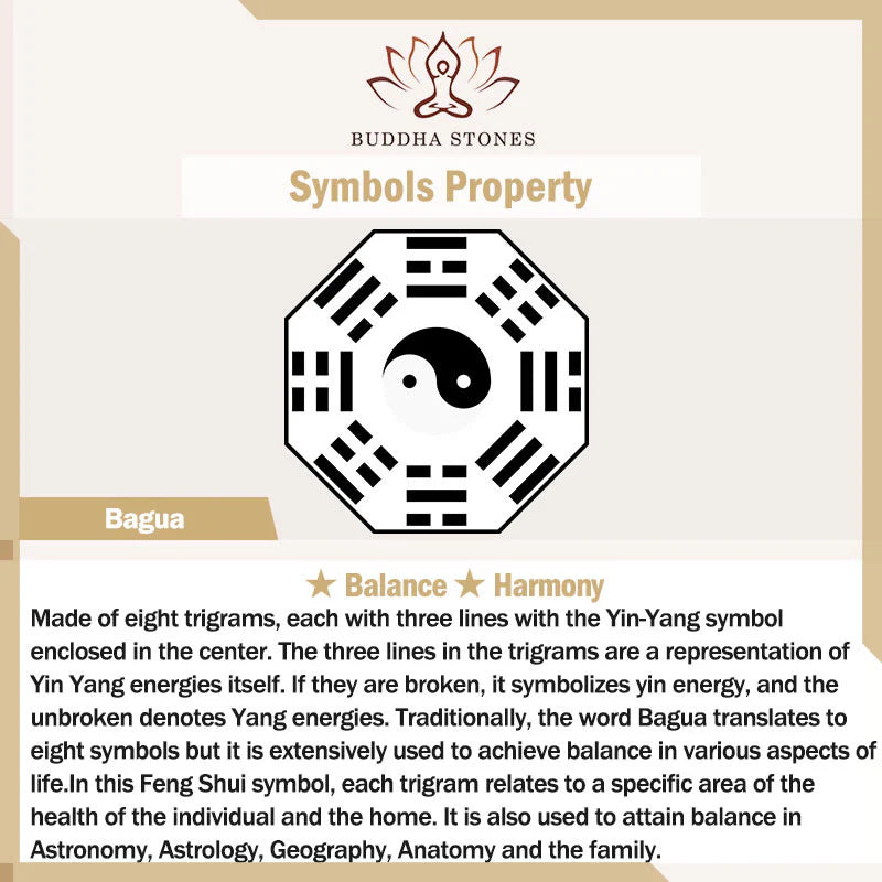 Buddha Stones Chinese Zodiac Year Of The Horse Bagua Fu Character Copper Brass Balance Key Chain